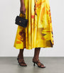 Tory Burch Yellow Stretch-Cotton Bee Midi Dress