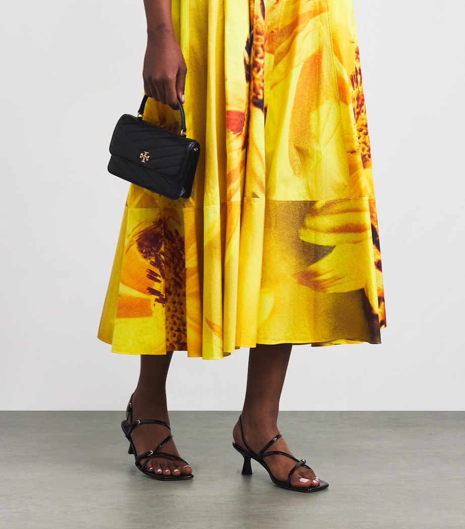 Tory Burch Yellow Stretch-Cotton Bee Midi Dress