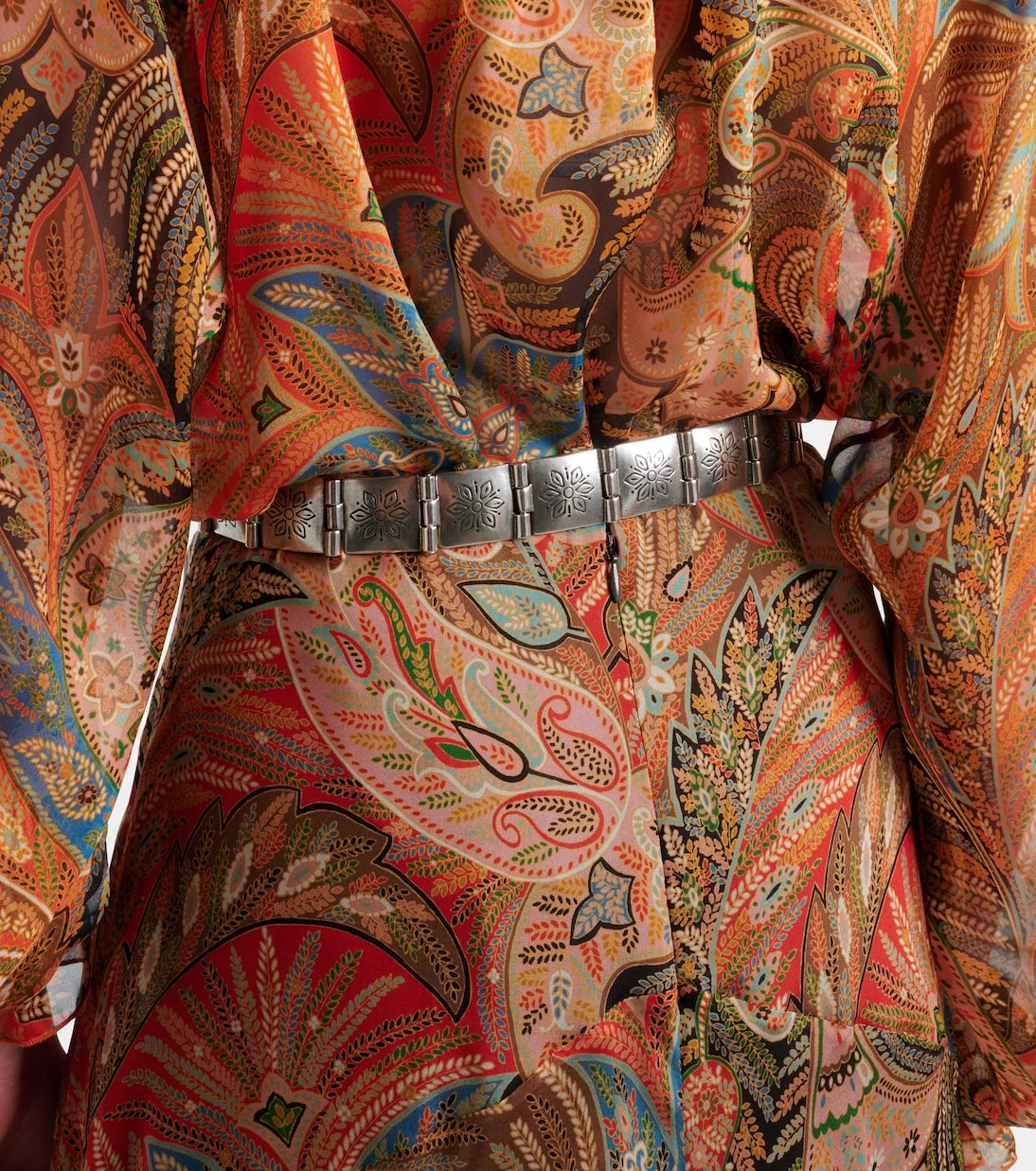 Etro - Leather-trimmed belt