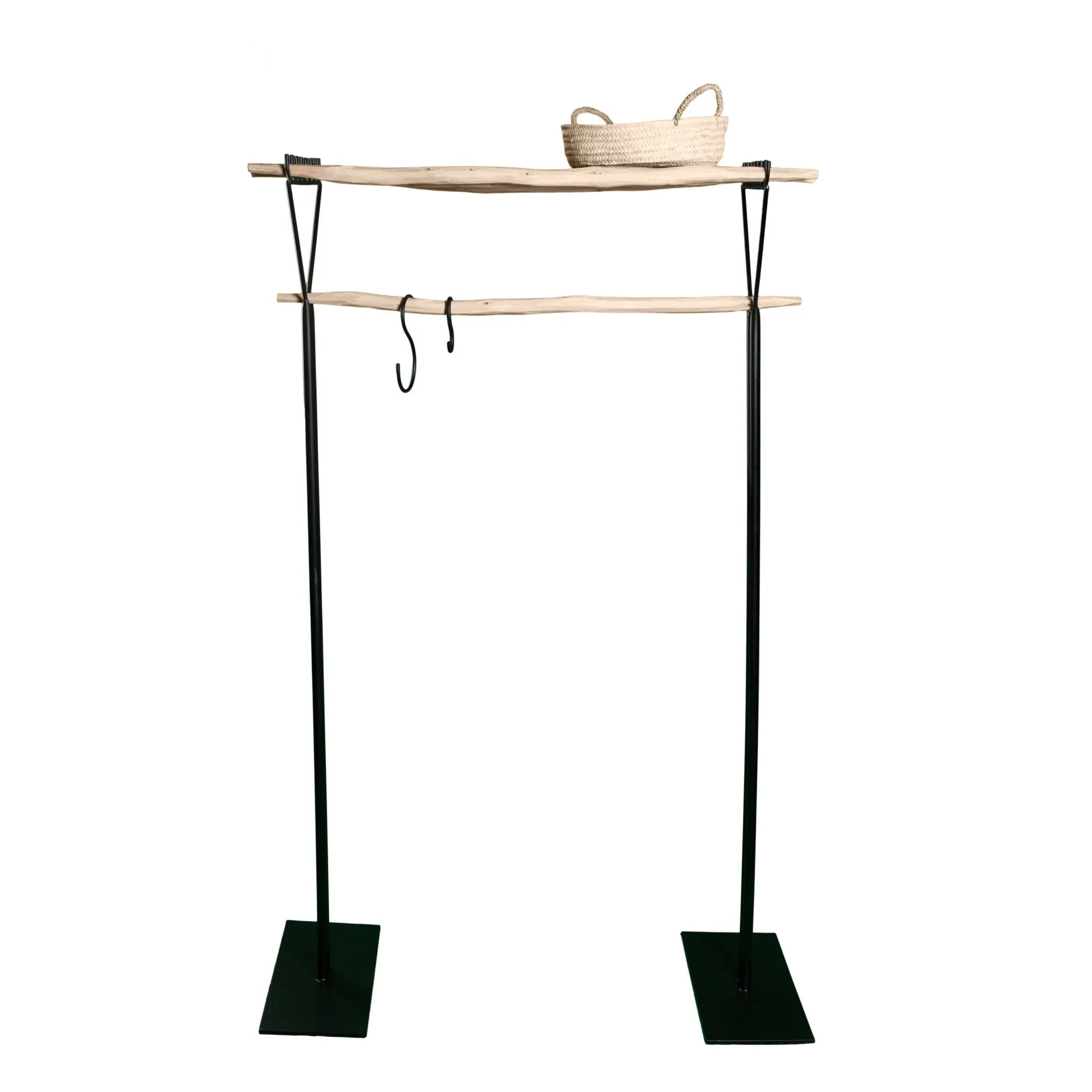 Cosydar - Clothing Rack with Stick Shelf  | Black