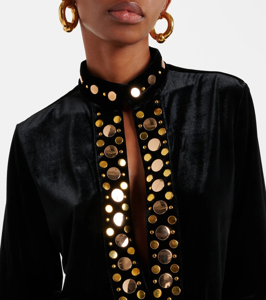 Dodo Bar Or - Arol studded velvet maxi dress