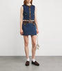 Blue Cropped Denim Waistcoat