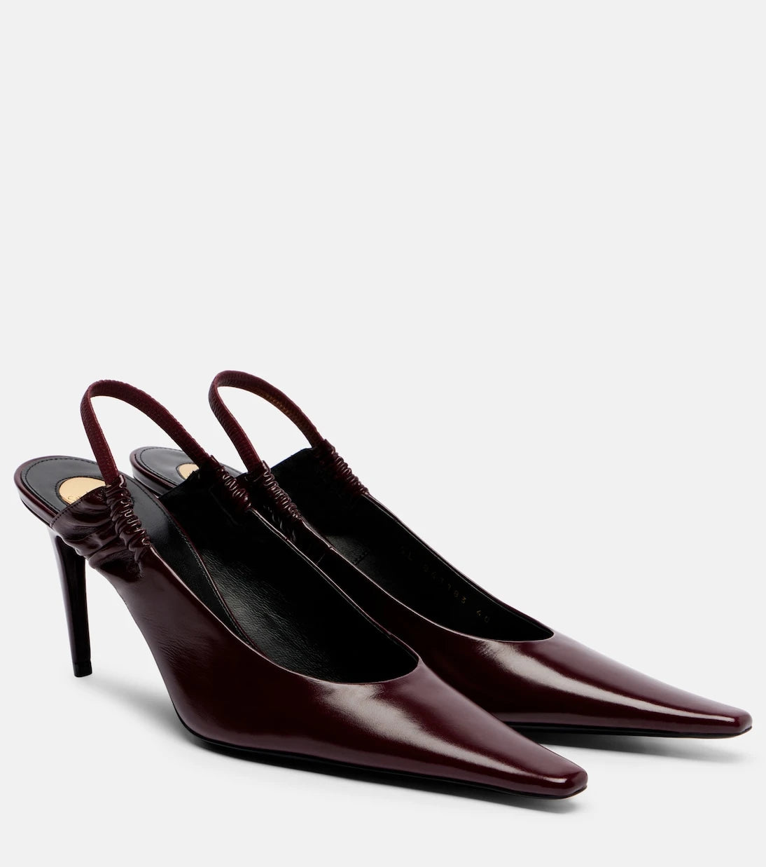 Saint Laurent - Anne-Marie leather slingback pumps