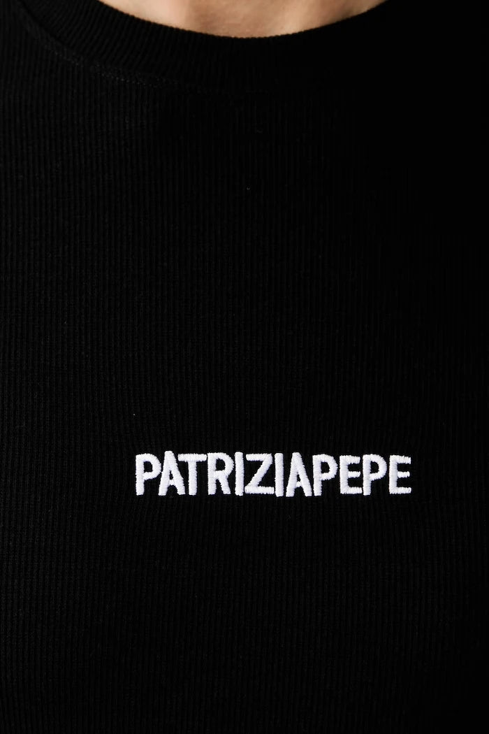 Patrizia Pepe uzun kollu pamuk ve elastanlı kadın bluzu