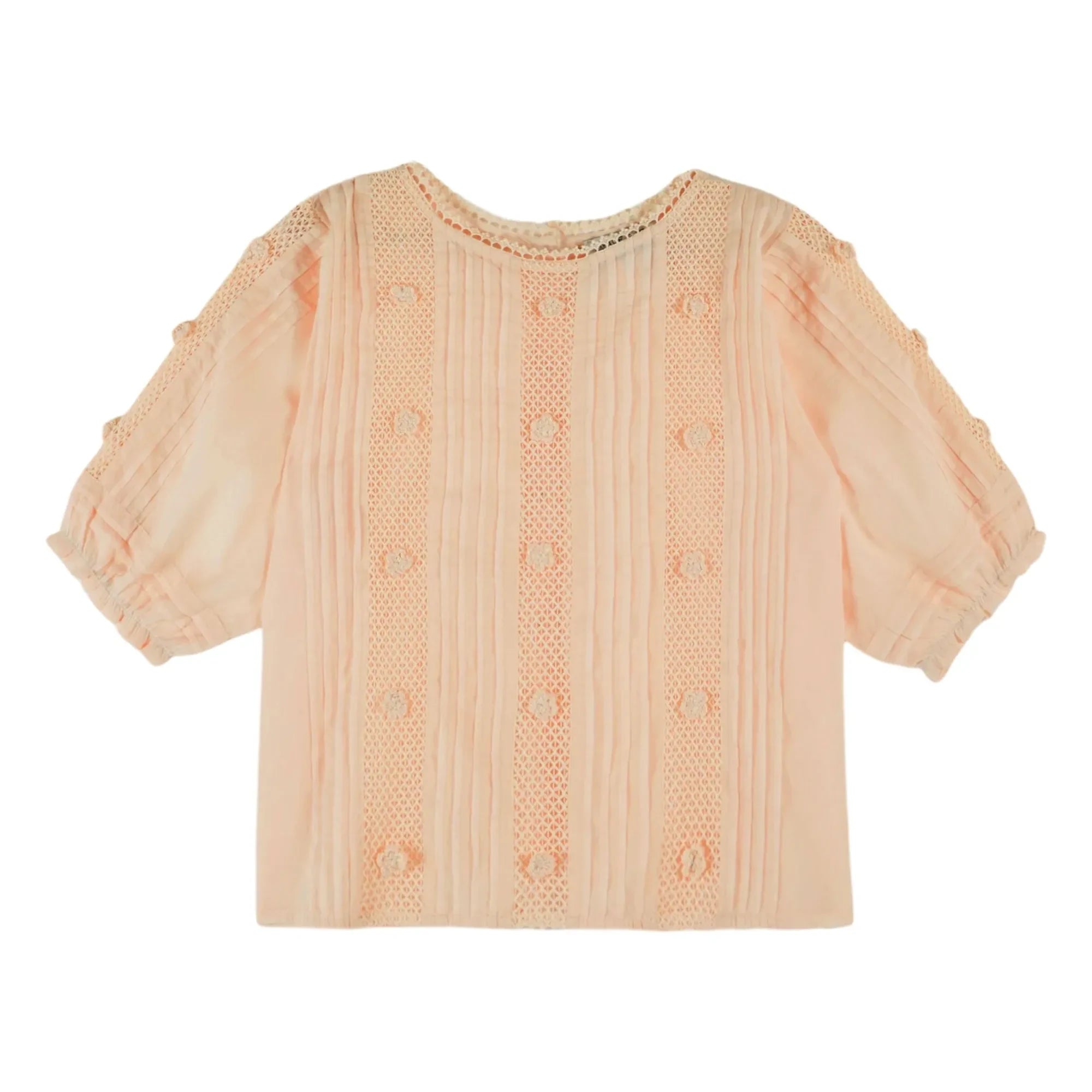 Emile et Ida - Cotton Embroidered Blouse | Apricot