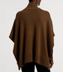 Ralph Lauren Collection Brown Cashmere-Blend Cape Sweater