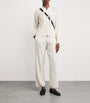 Max Mara White Cashmere Rib-Knit Trousers