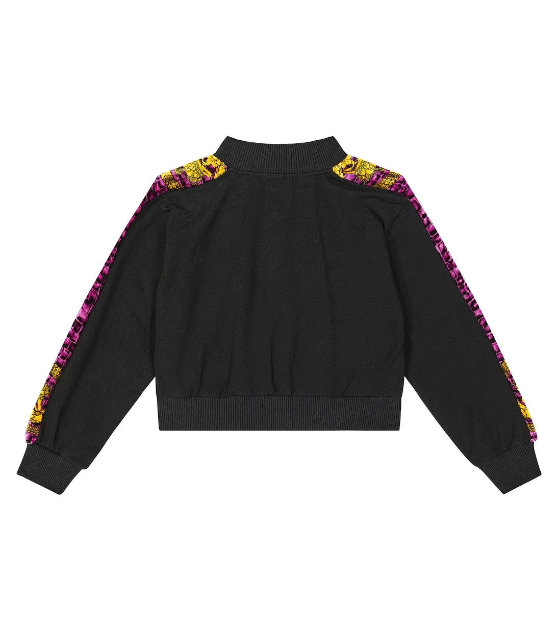 Versace Kids - سويت شيرت بسحاب من مزيج القطن بشعار الماركة