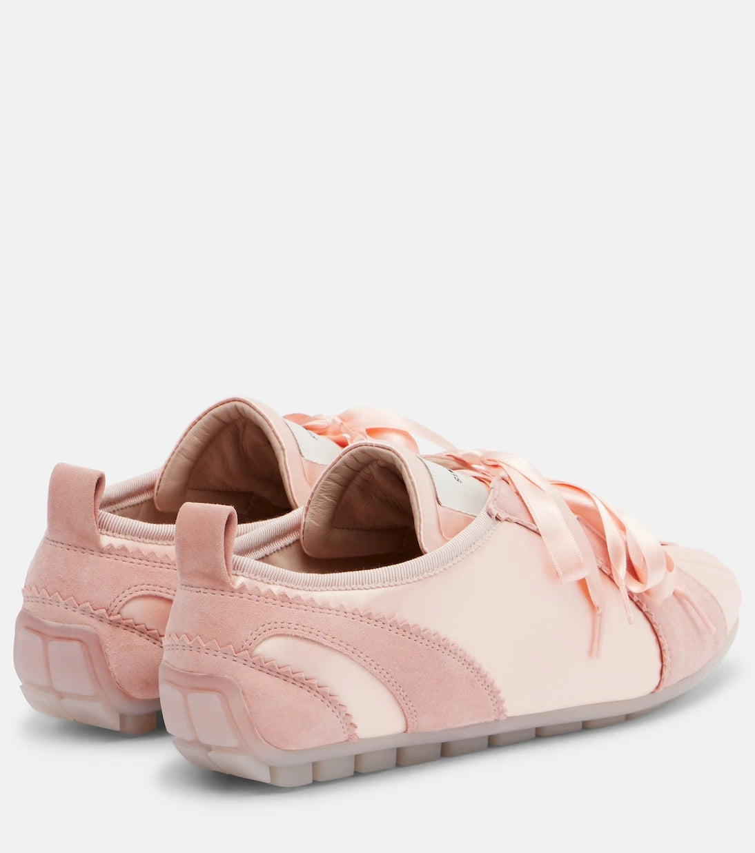 Simone Rocha - Ballerina Grip satin and suede sneakers