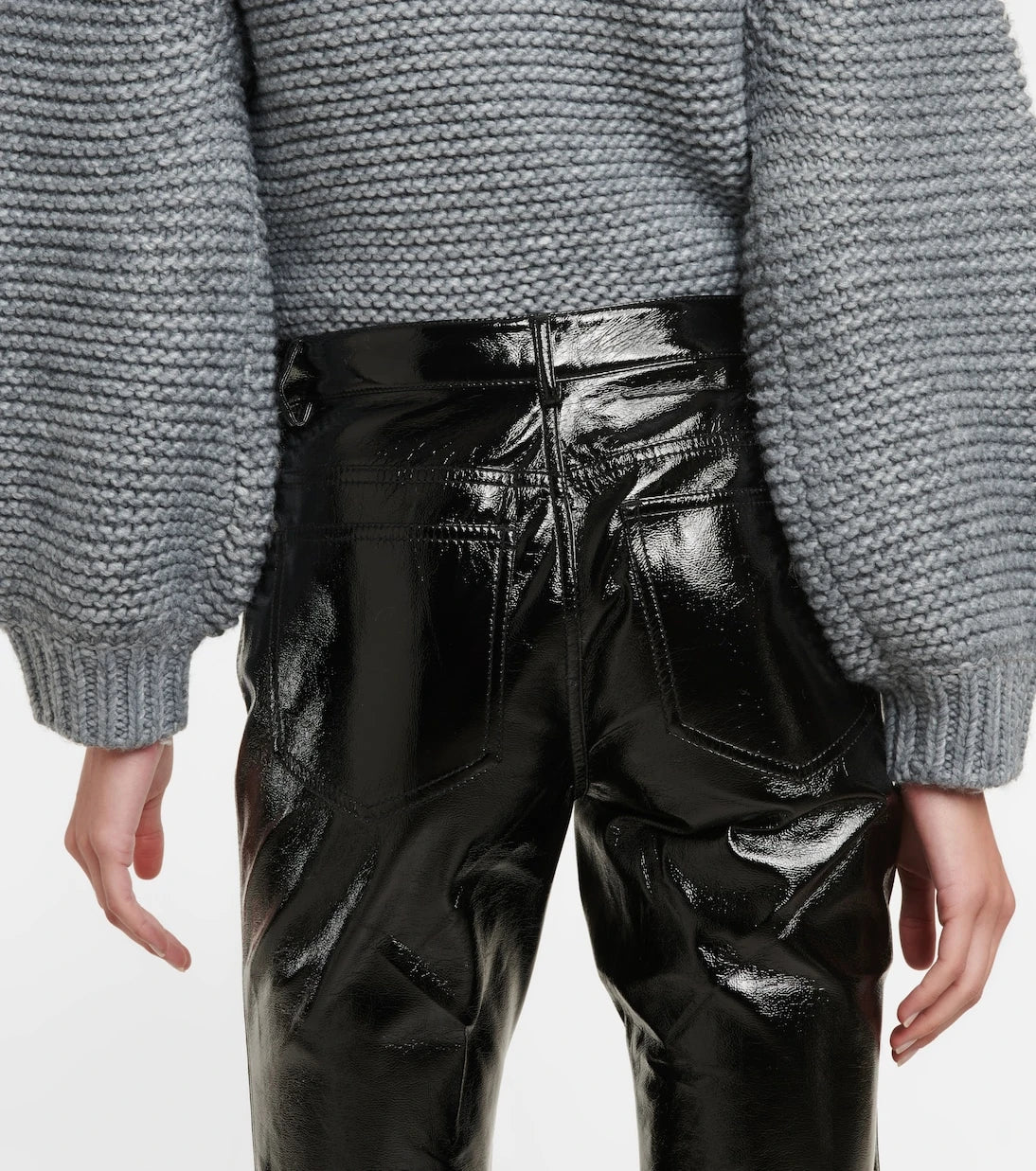 Proenza Schouler - White Label coated high-rise straight pants