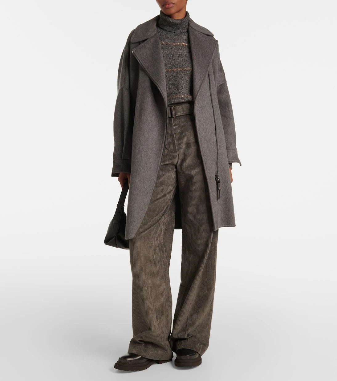 Brunello Cucinelli - High-rise cotton tapered pants