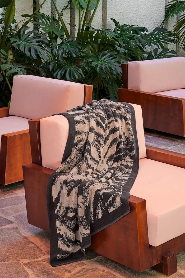 Kenzo KFAUVE Naturel Pamuk Plaj Havlusu 90 x 160 cm