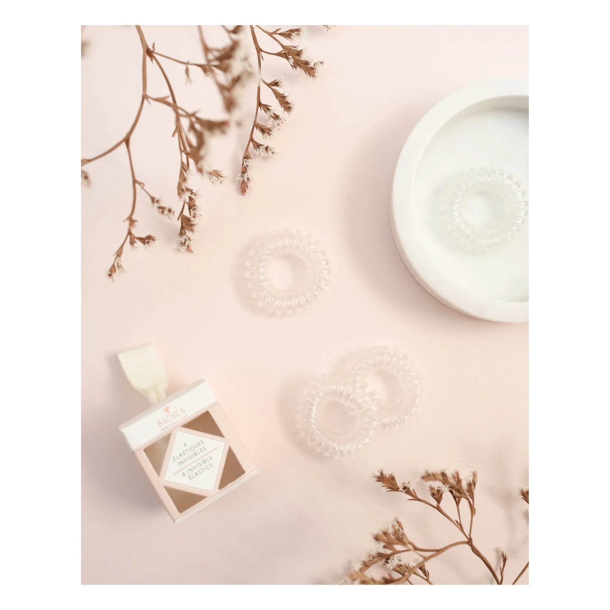 Bachca - Invisible Spiral Hair Elastics - Set of 4
