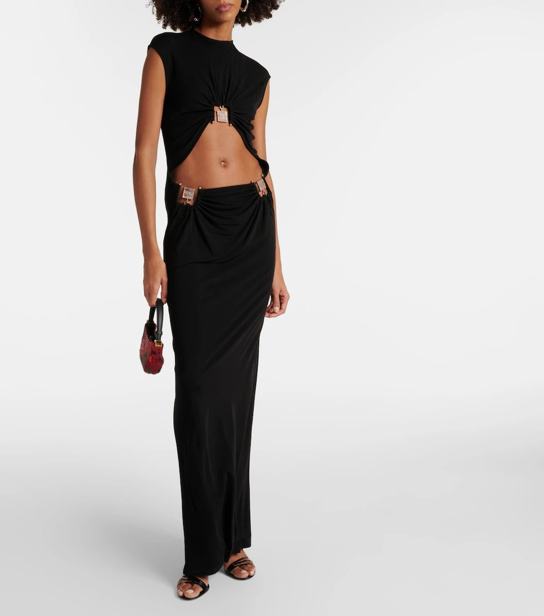 Christopher Esber - Embellished cutout jersey maxi dress