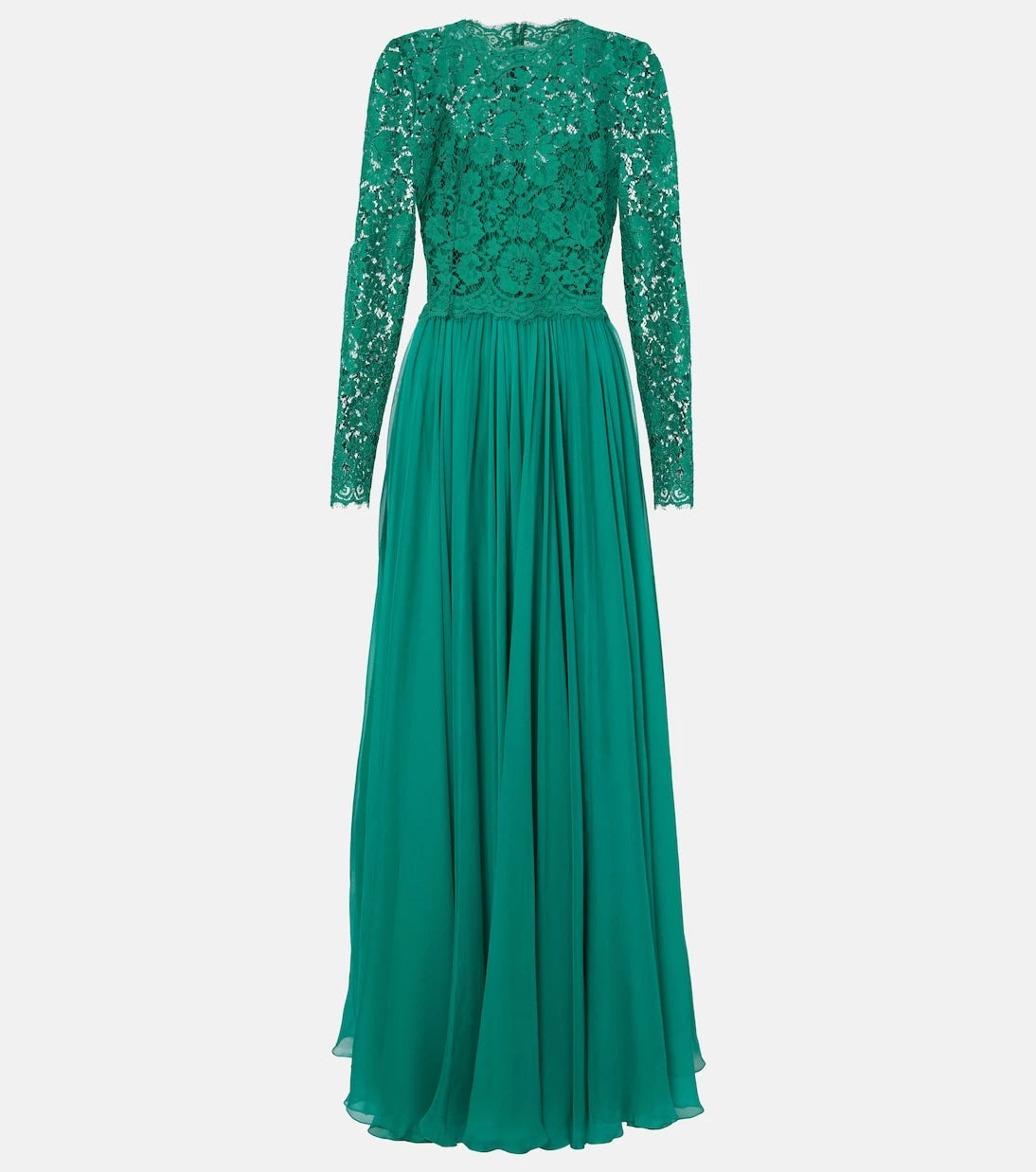Dolce&Gabbana - Lace and silk-blend gown