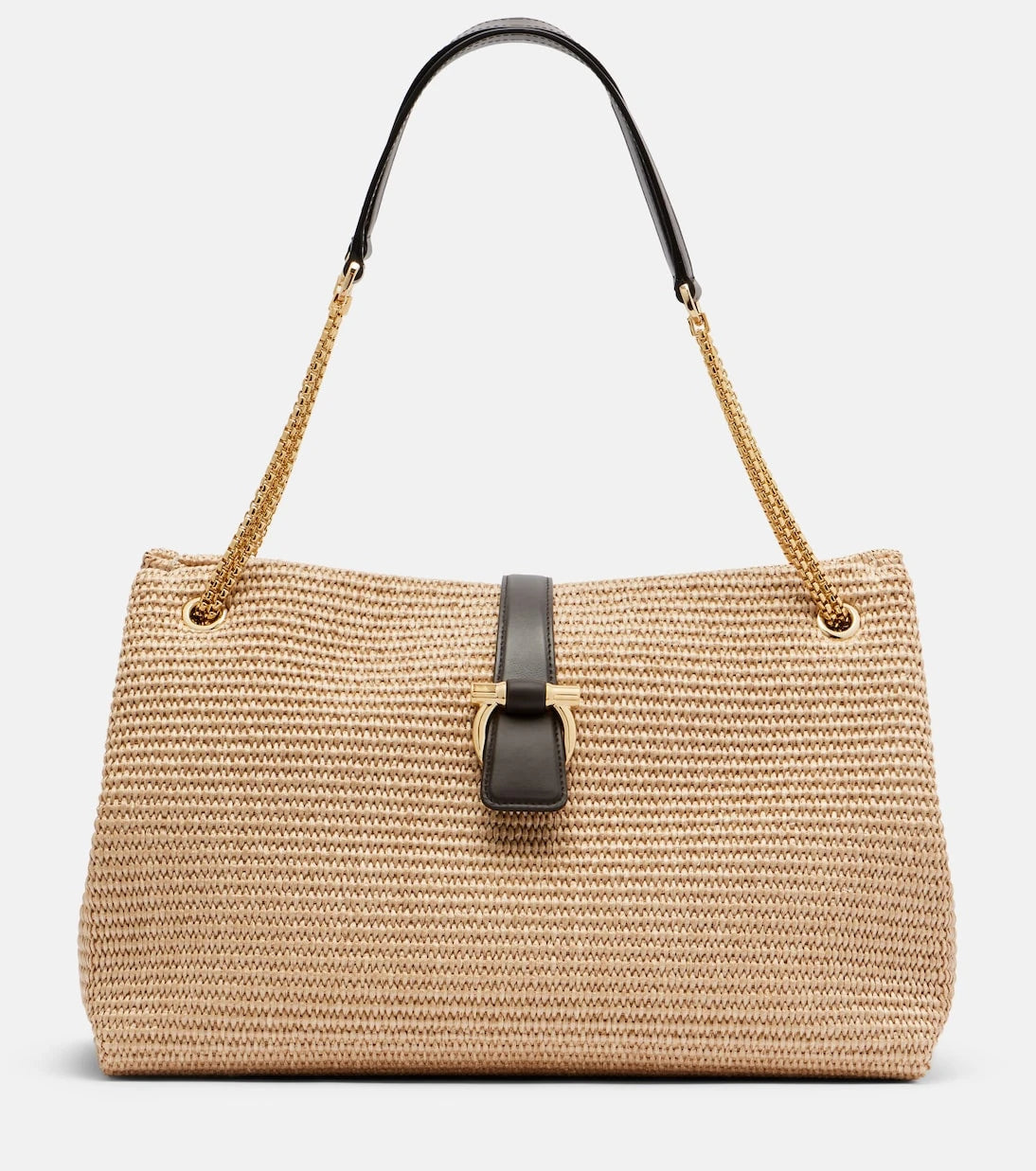 Ferragamo - Medium raffia shoulder bag