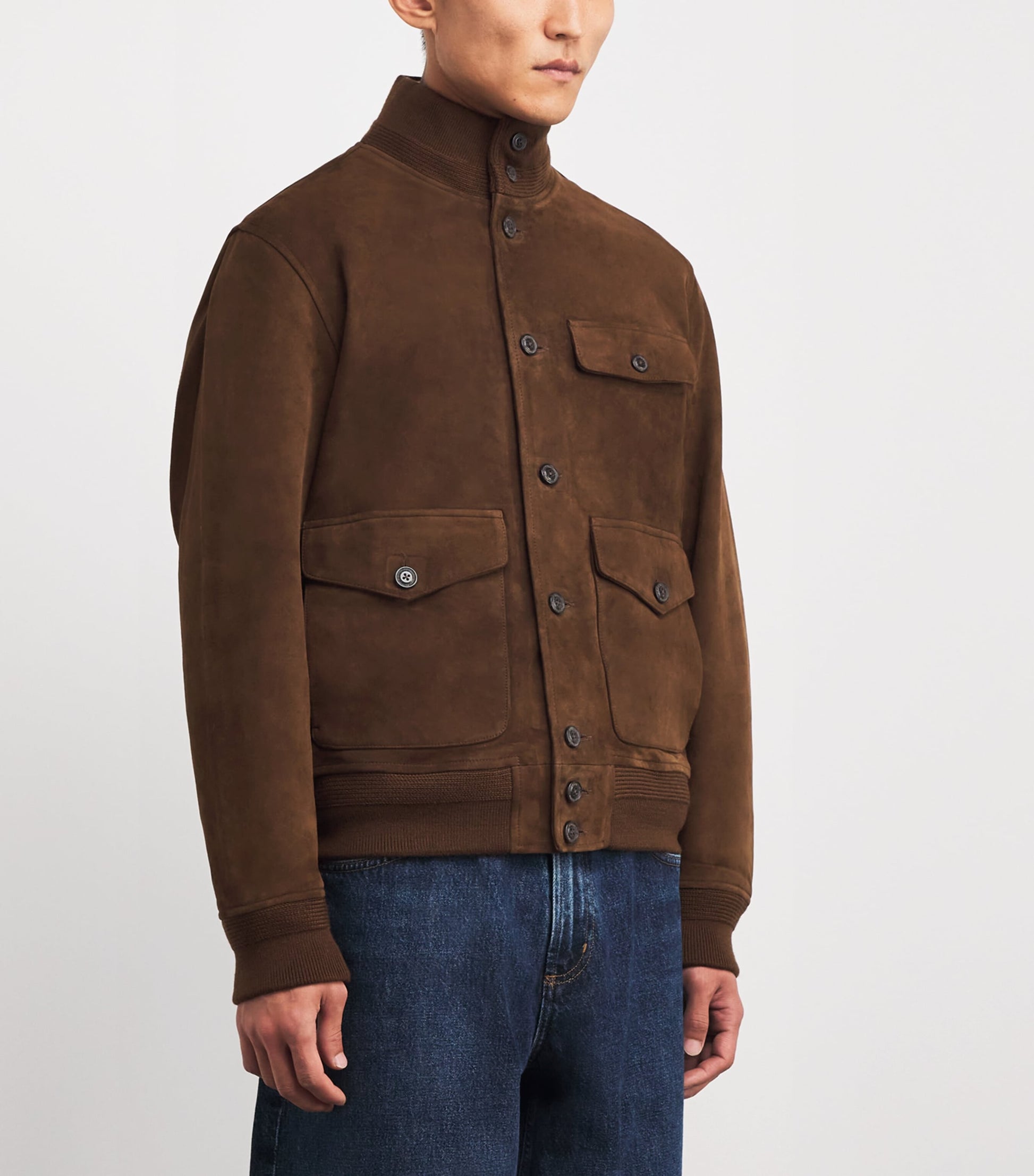 Polo Ralph Lauren Brown Suede Bomber Jacket