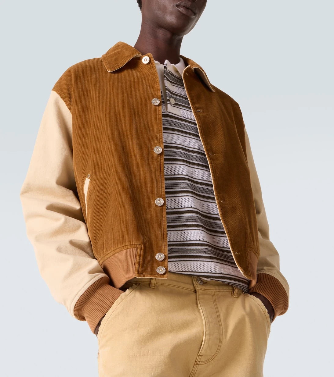 Wales Bonner - Homecoming cotton corduroy varsity jacket
