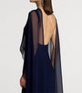 Ralph Lauren Collection Navy Silk Georgette Dylon Dress