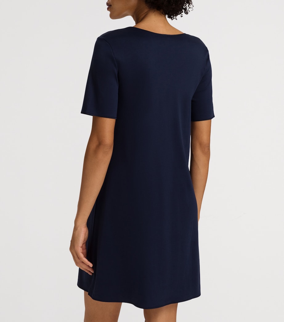 Cotton Short-Sleeve Nightdress DEEP NAVY