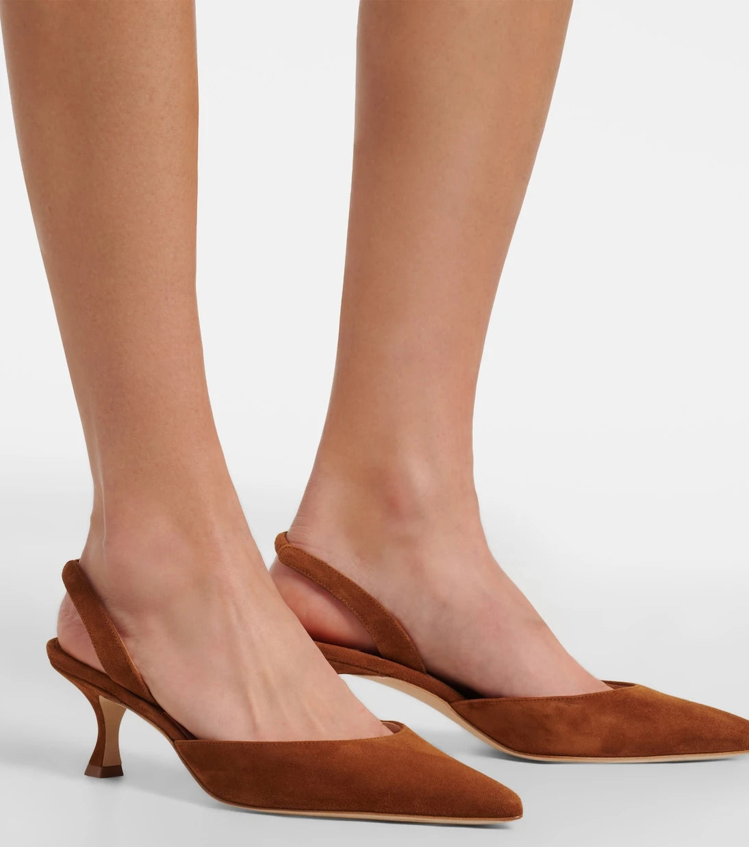 Manolo Blahnik - Carolyne suede slingback pumps