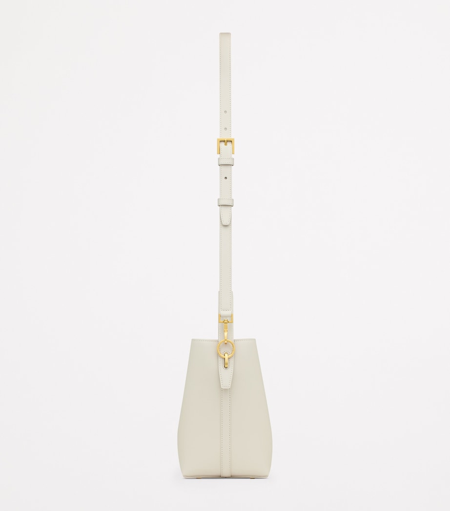 Saint Laurent White Small Calfskin Le 37 Bucket Bag