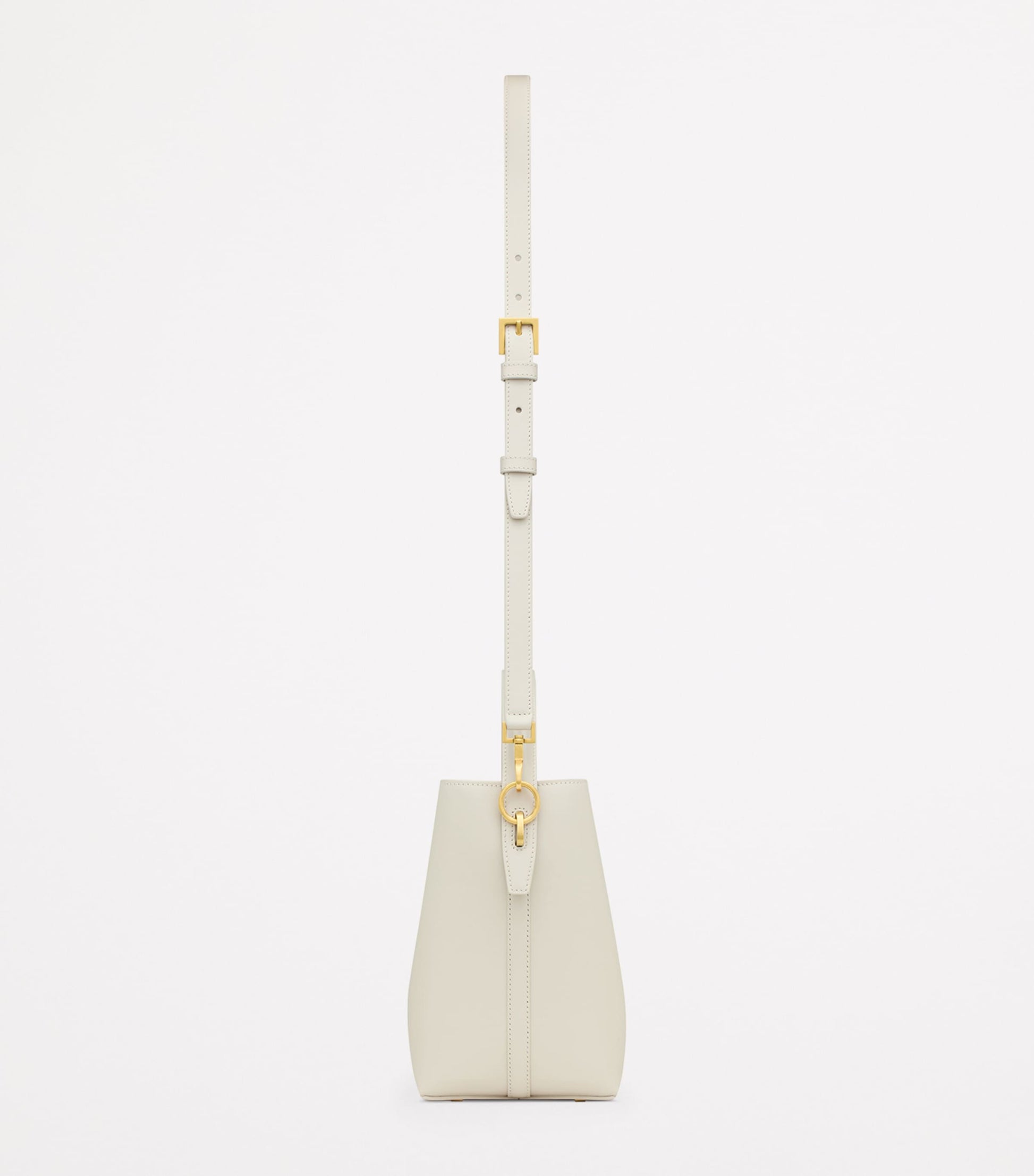 Saint Laurent White Small Calfskin Le 37 Bucket Bag