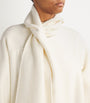Wolk Morais Ivory Cashmere Cunardier High Neck Coat
