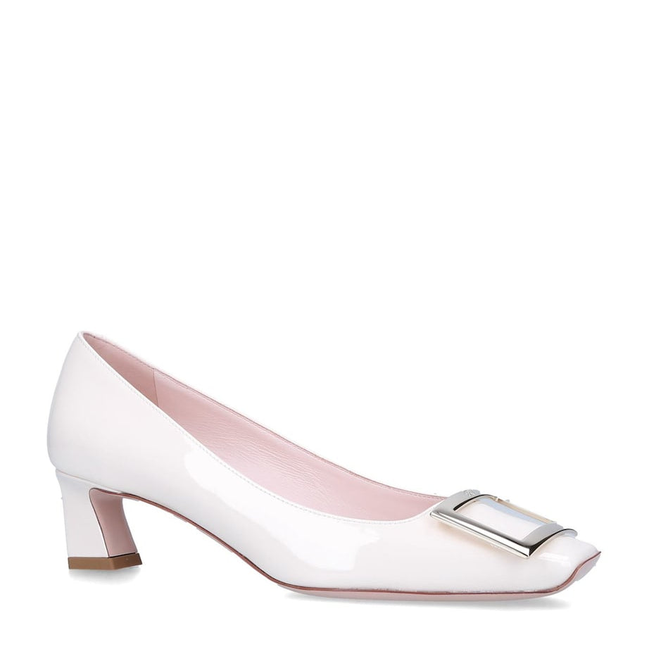 Roger Vivier Beige Patent Decolleté Belle Vivier Pumps 45