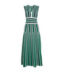 Green Stripe Tallone Knitted Midi Dress