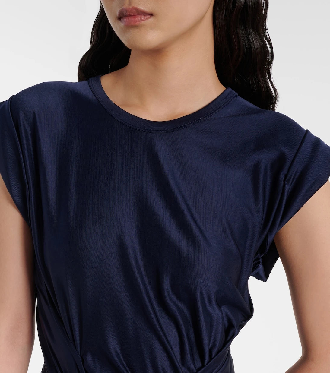 Rabanne - Draped jersey maxi dress
