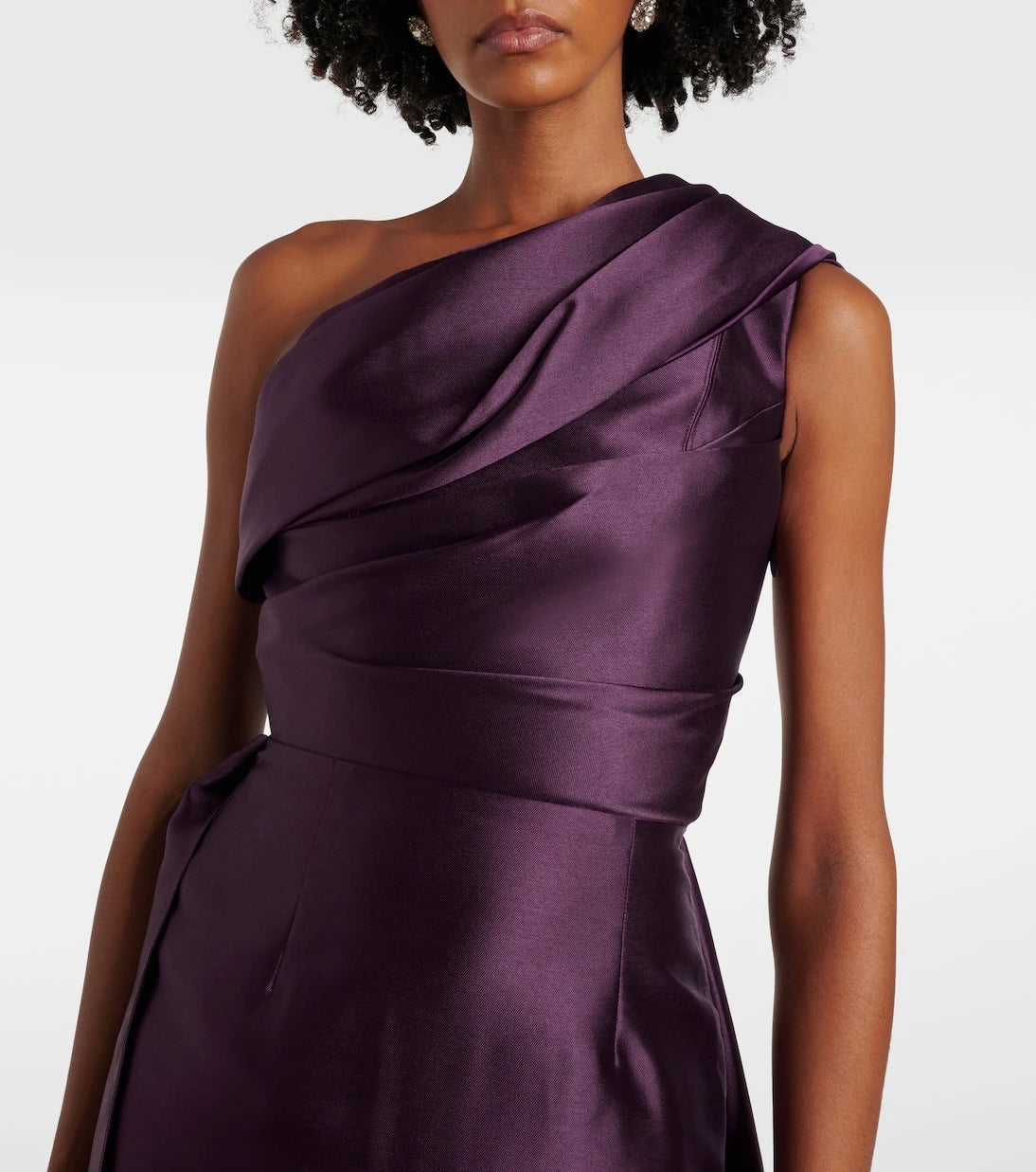 Solace London - One-shoulder twill gown