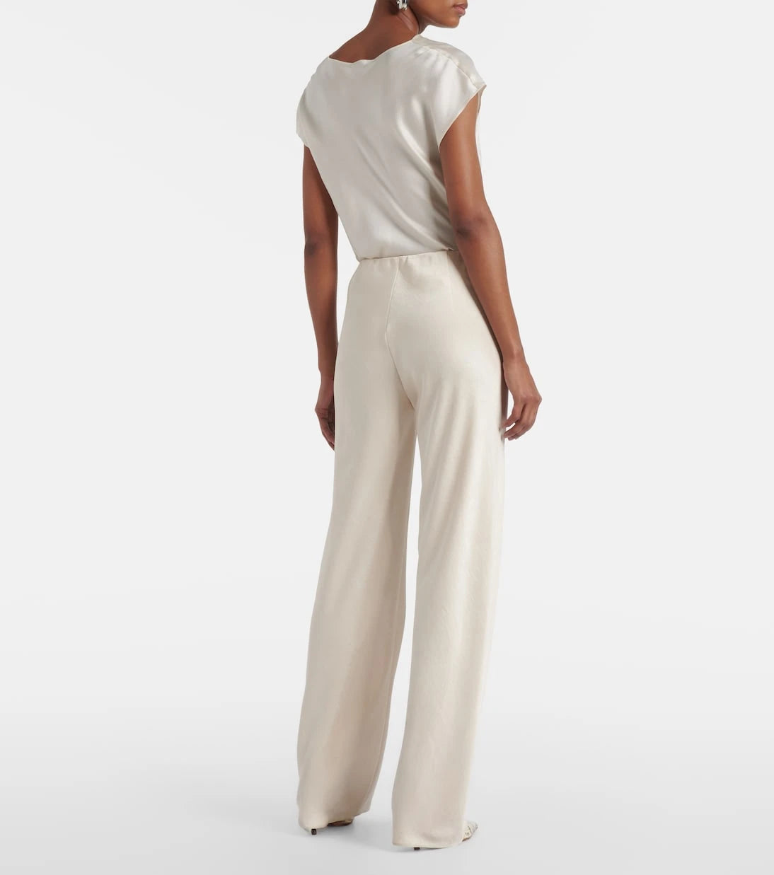 Vince - High-rise satin wide-leg pants