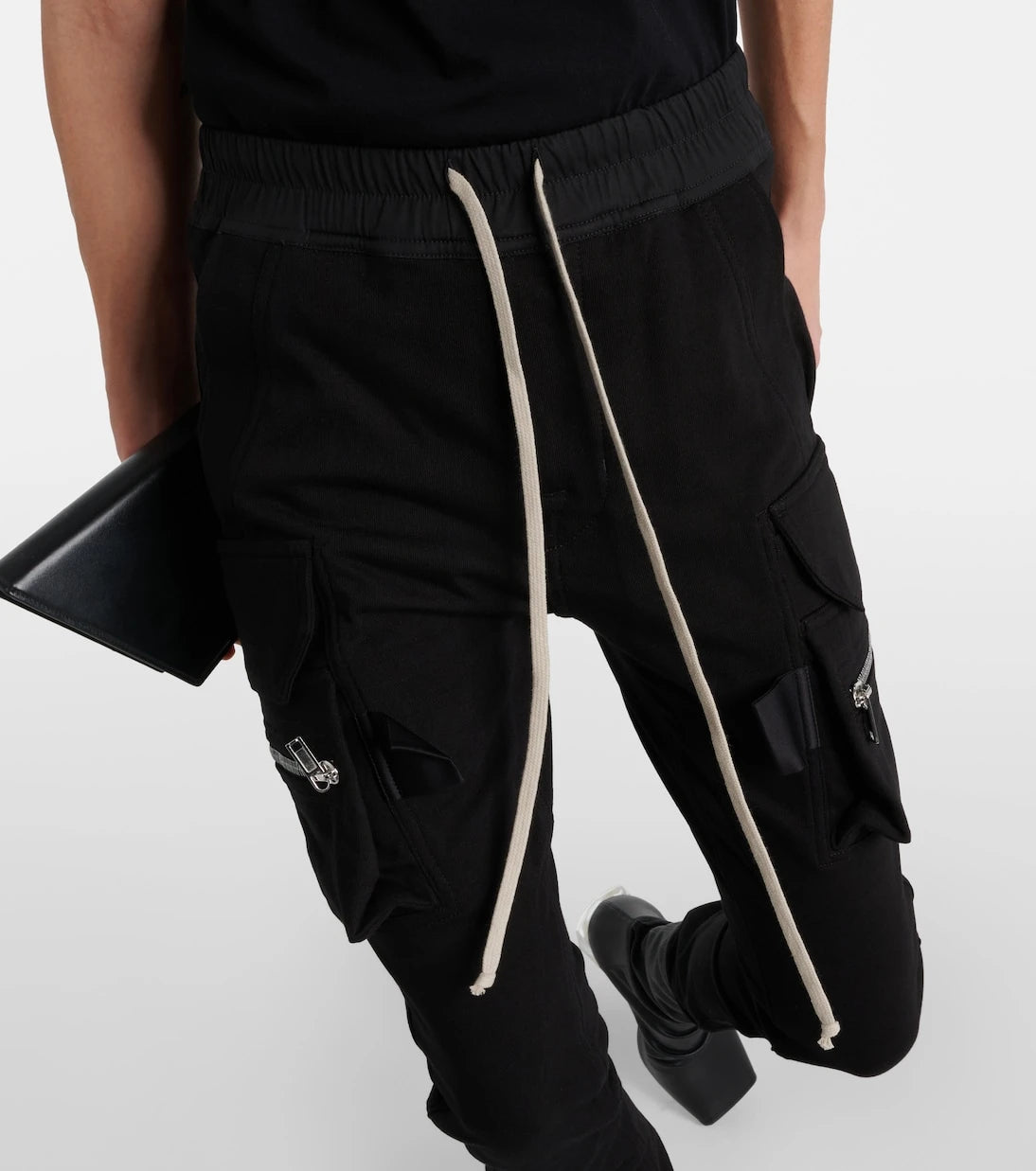 Rick Owens - High-rise cotton skinny cargo pants