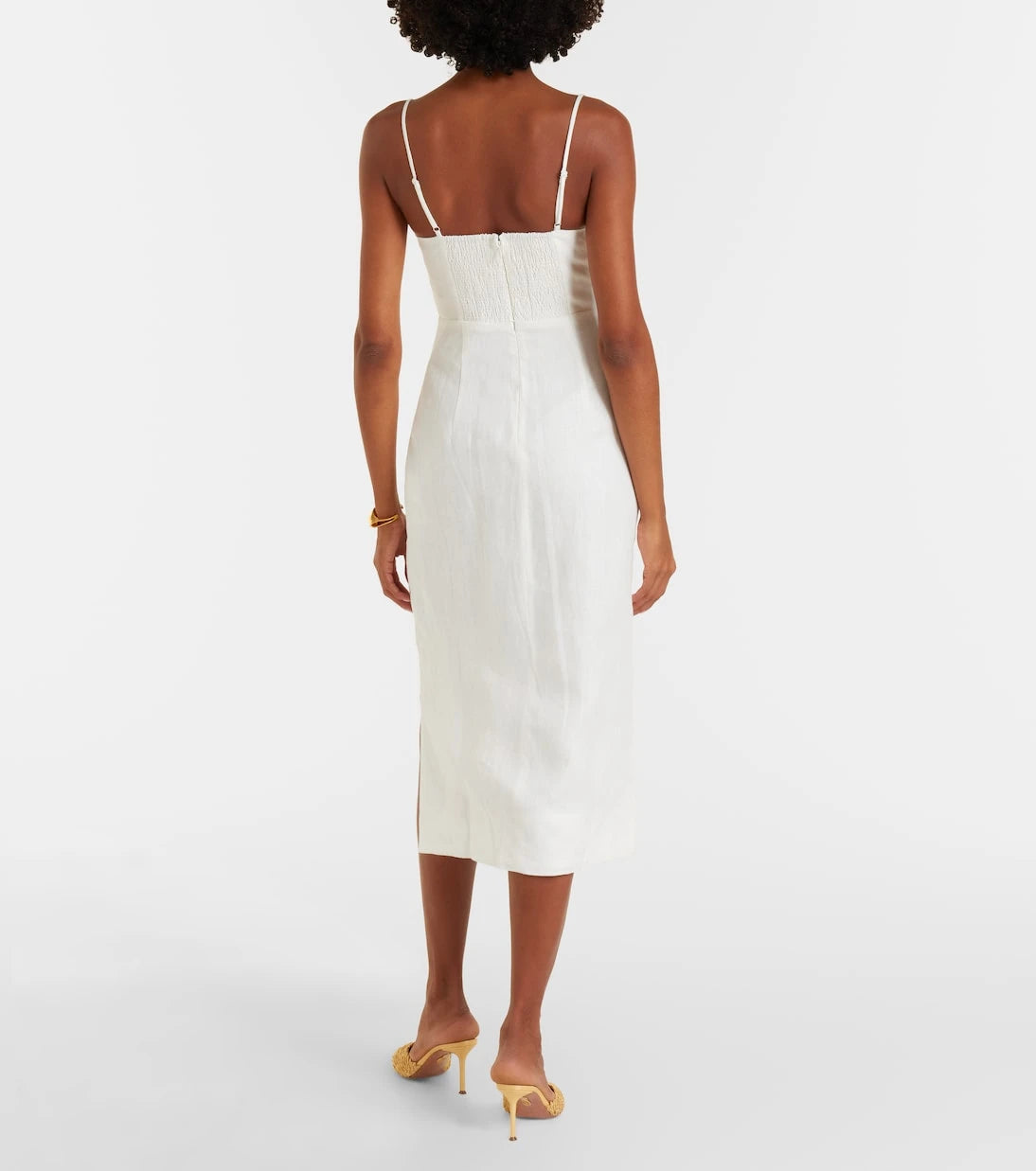 Farm Rio - Embellished linen midi dress