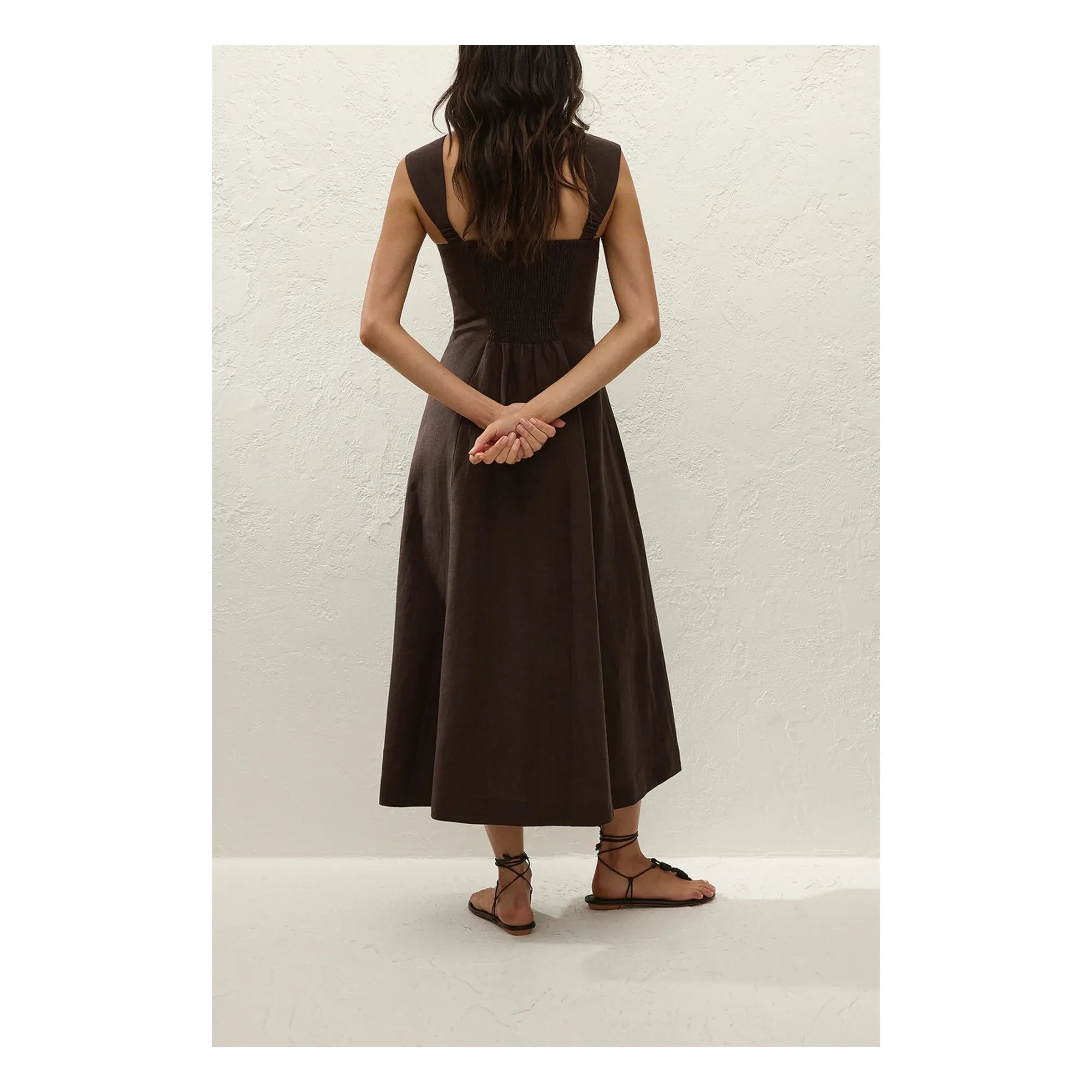 Faithfull the Brand - Pallida Linen and Cotton Dress | Coffee