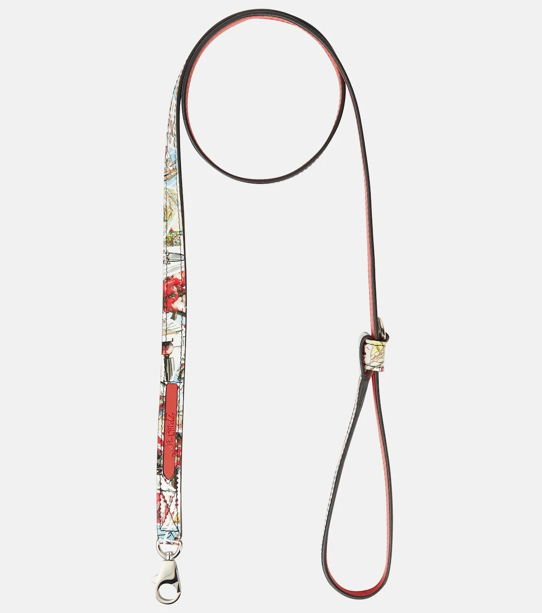 Christian Louboutin - Loubileash printed leather dog leash