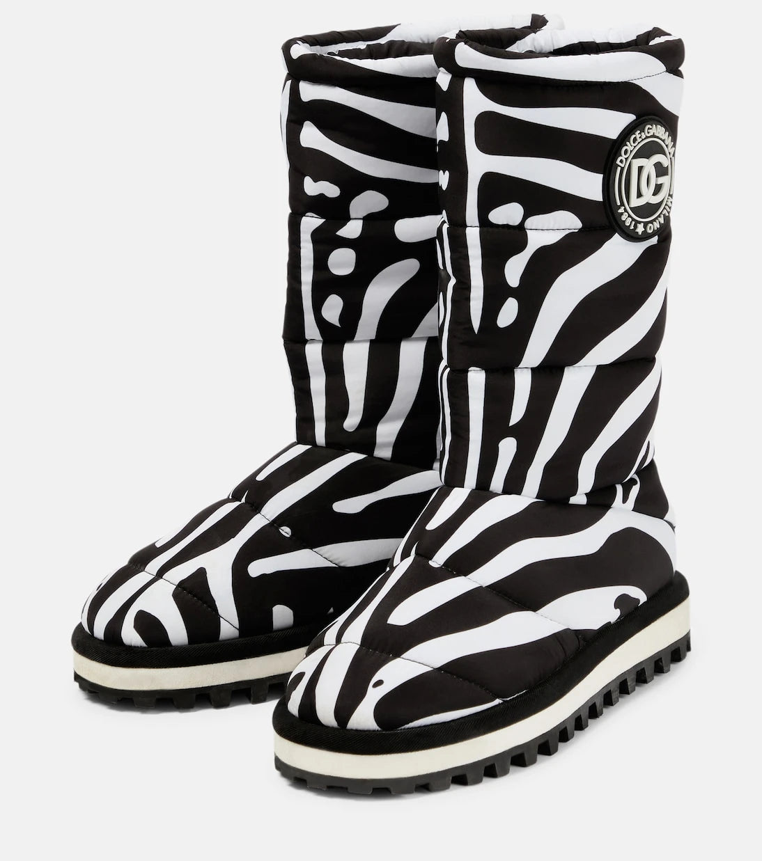 Dolce&Gabbana - Zebra-print padded nylon snow boots