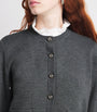Sandro Paris Black Ruffled-Collar Cardigan