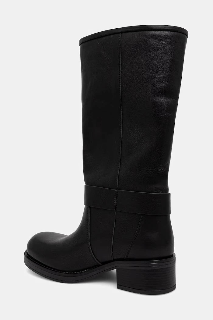 Weekend Max Mara ботуши под коляното дамски от кожа