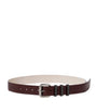 Red Leather Monili-Embellished Belt