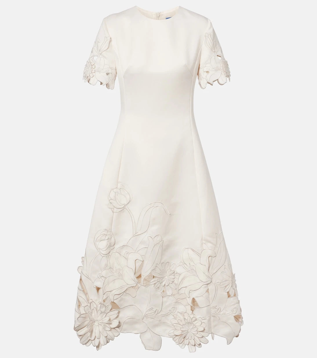 Leo Lin - Caroline floral-appliqué midi dress