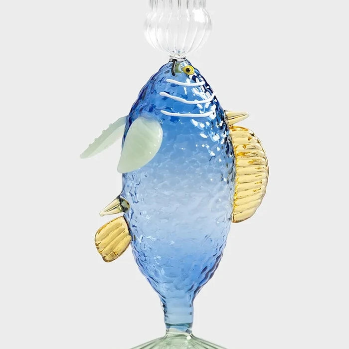 Dekoratif şamdan &k amsterdam fish blue