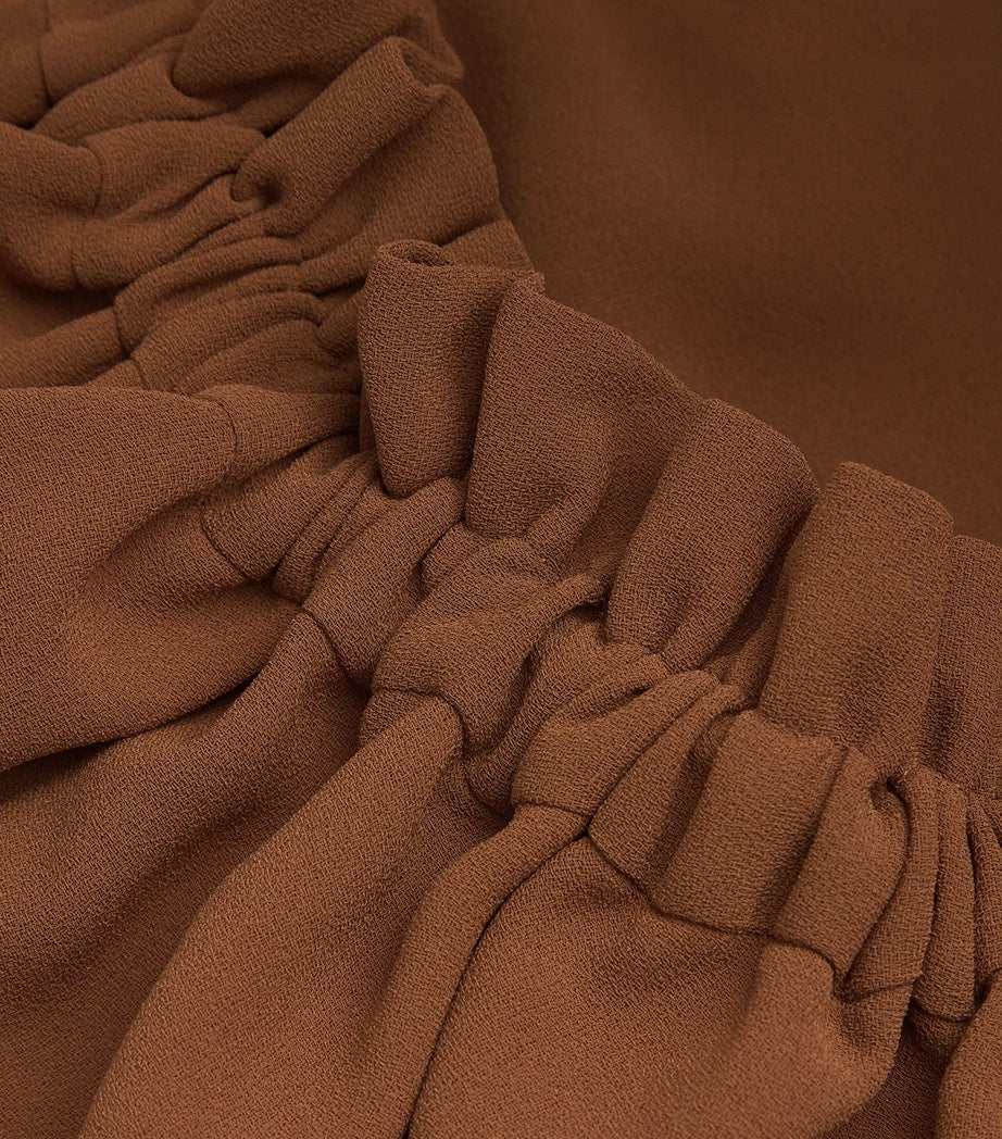 Edeline Lee Brown Ruff Blouse