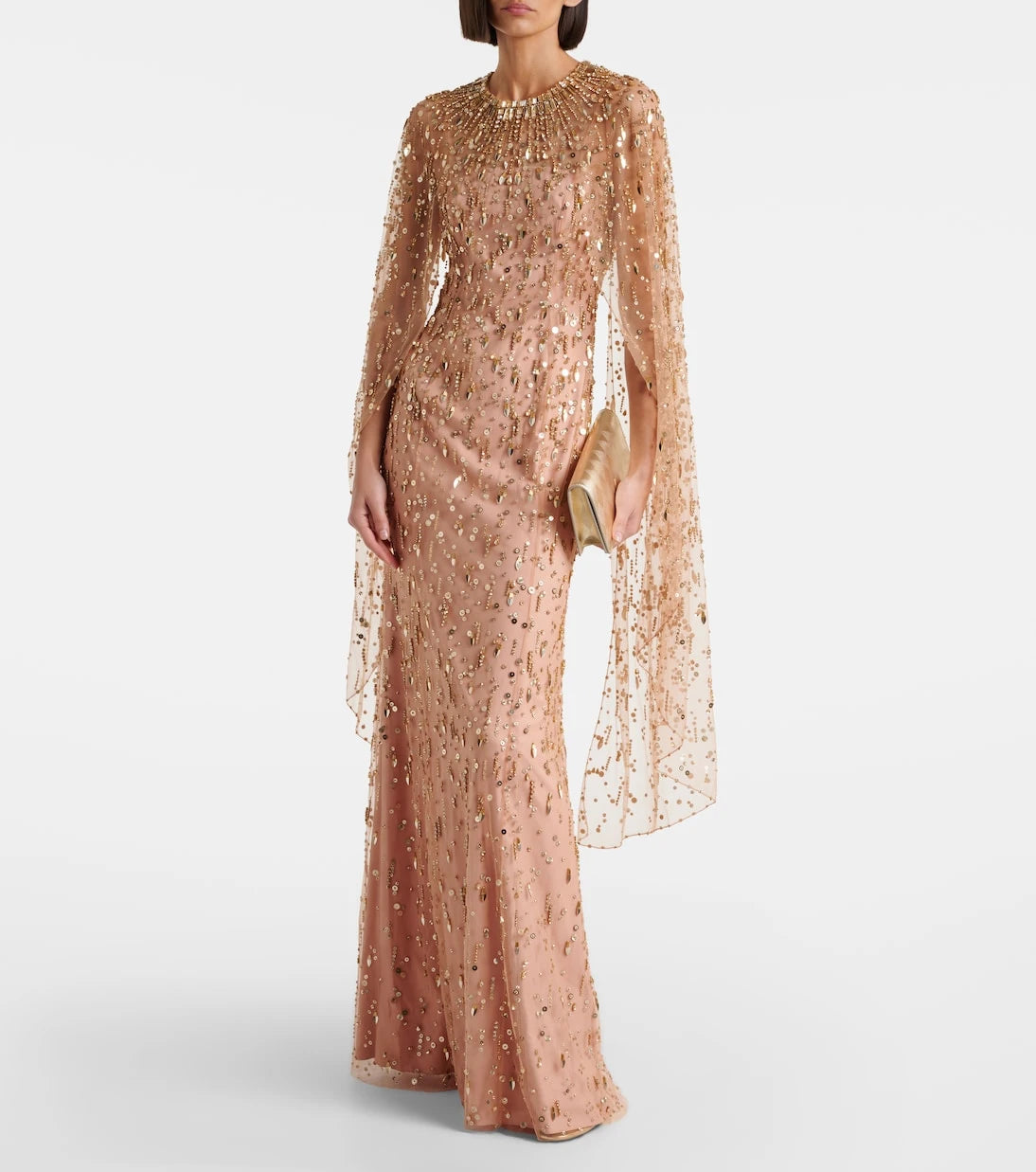 Jenny Packham - Hestia embellished caped gown