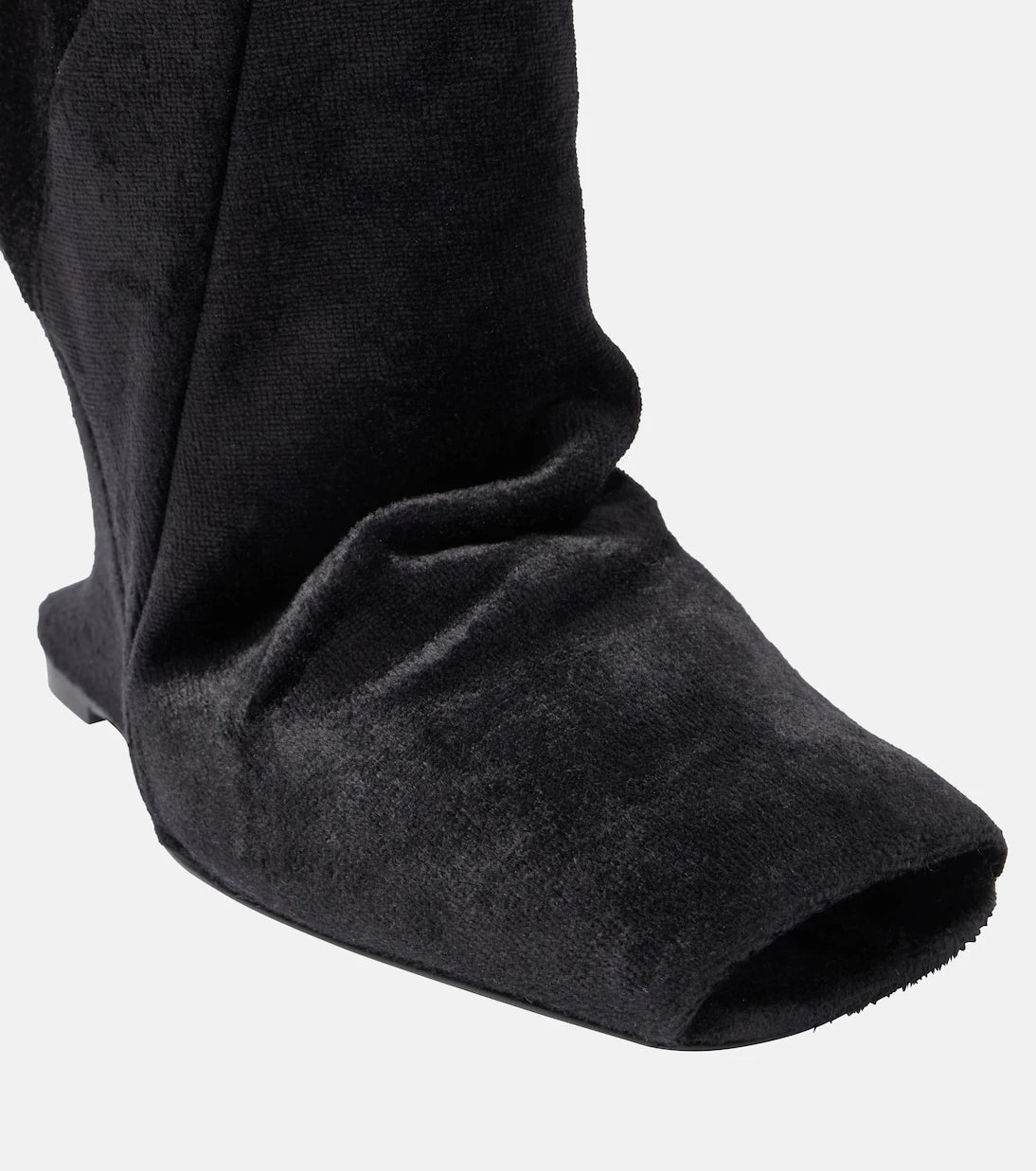Rick Owens - Cantilever velvet over-the-knee boots