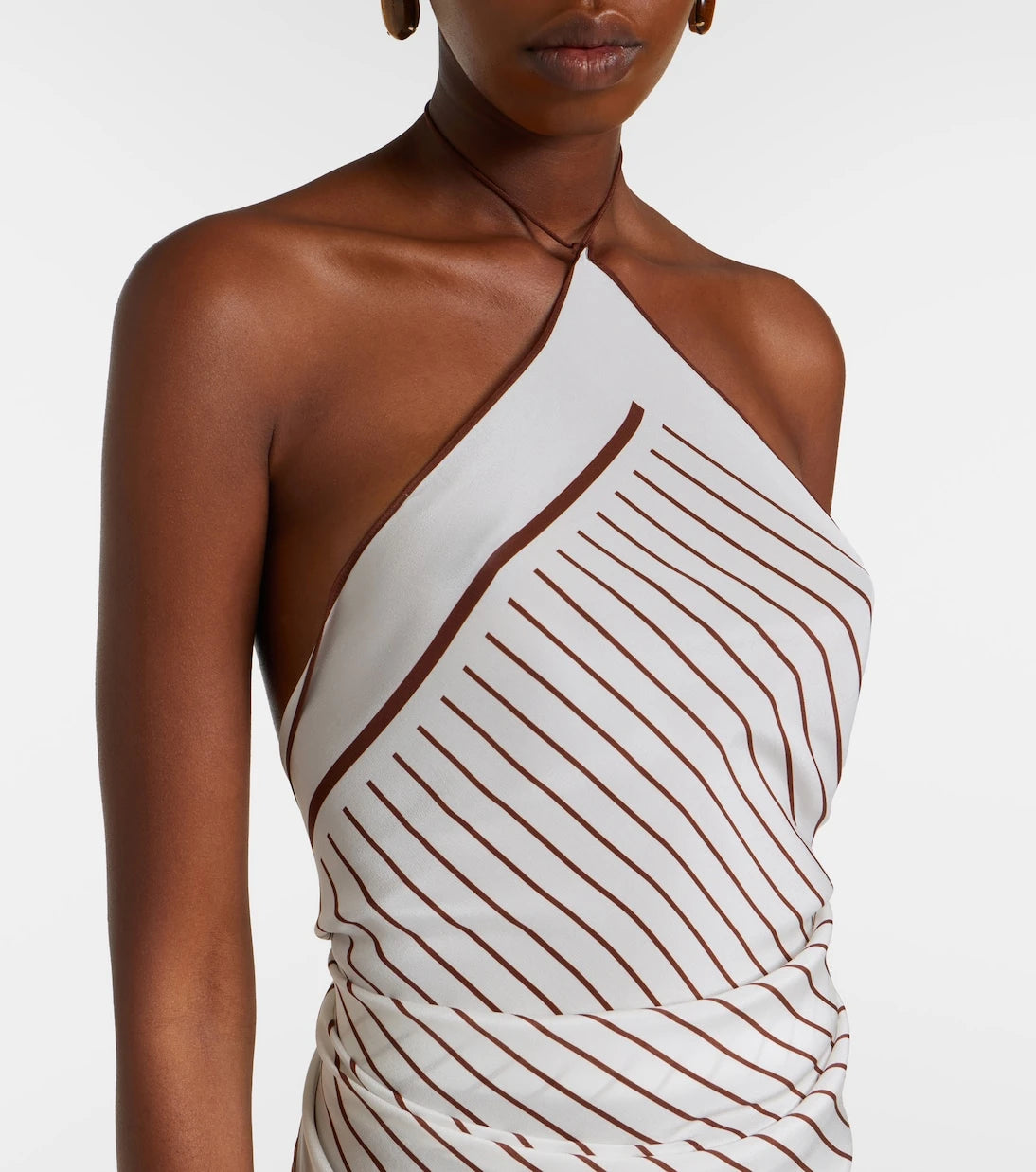 SIR - Marais striped halterneck silk top