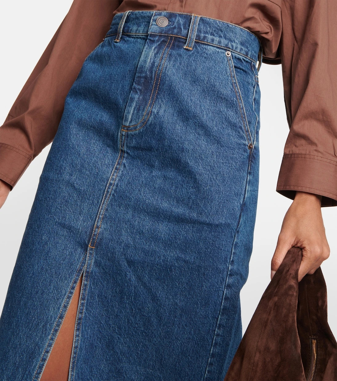 CO - Denim midi skirt