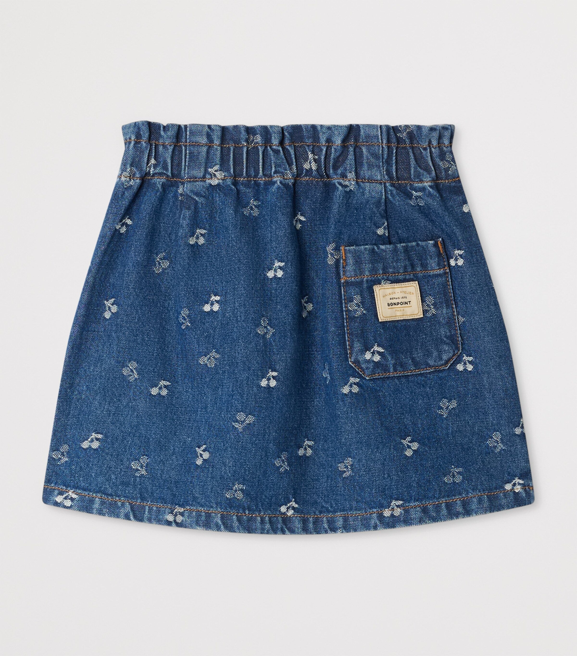 Cherry Jacquard Jensua Denim Skirt (10-14 Years)