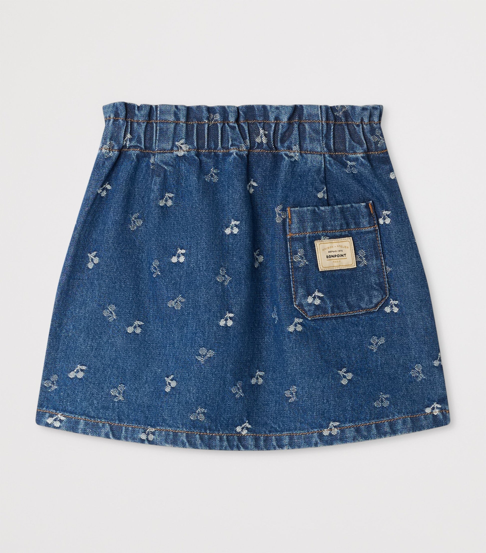Cherry Jacquard Jensua Denim Skirt (10-14 Years)